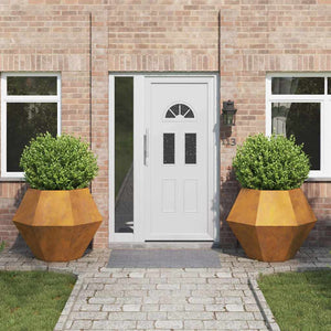 Fioriera 2 pcs Ruggine 100 x 100 x 80 cm 884037