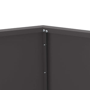 Fioriera 2 pcs Nero 75 x 75 x 60 cm Acciaio 884039