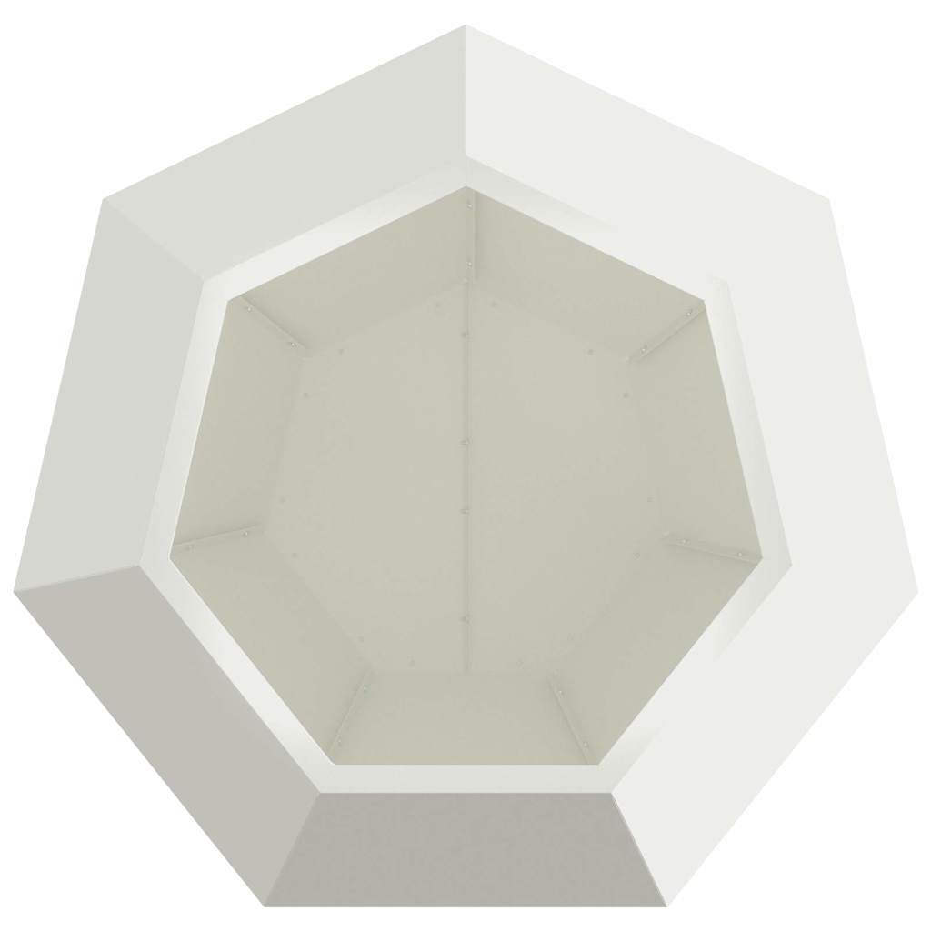 Fioriera Bianco 75 x 75 x 60 cm Acciaio 884040