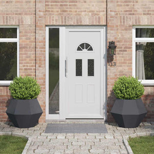 Fioriera 2 pcs Antracite 75 x 75 x 60 cm Acciaio 884043