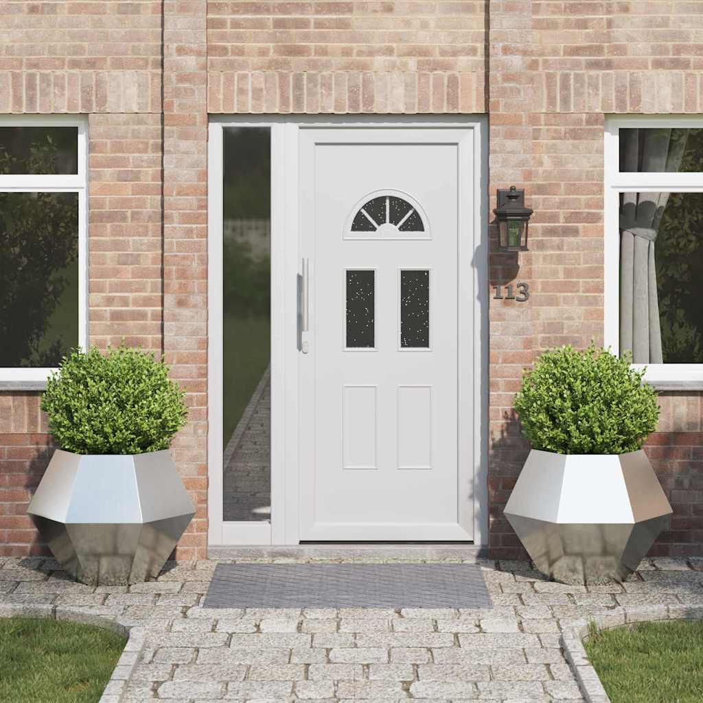 Fioriera 2 pcs Argento 75 x 75 x 60 cm Acciaio zincato 884049