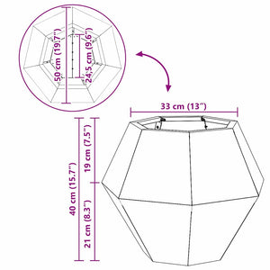 Fioriera Bianco 50 x 50 x 40 cm Acciaio 884054