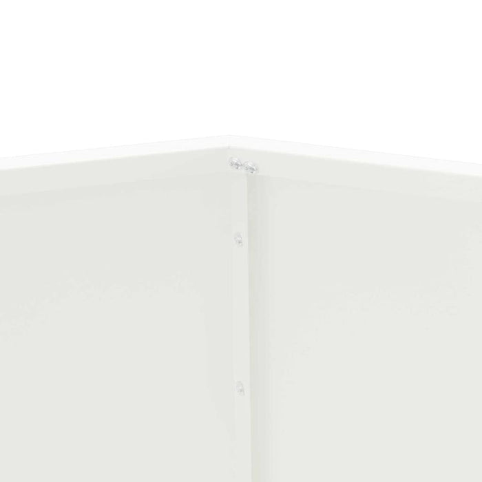 Fioriera 2 pcs Bianco 50 x 50 x 40 cm Acciaio 884055