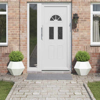 Fioriera 2 pcs Bianco 50 x 50 x 40 cm Acciaio 884055