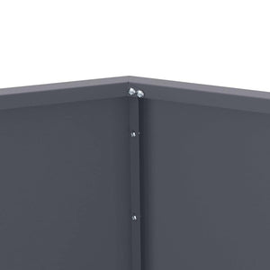 Fioriera 2 pcs Antracite 50 x 50 x 40 cm Acciaio 884057