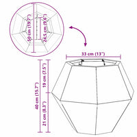 Fioriera Argento 50 x 50 x 40 cm Acciaio inossidabile 884060