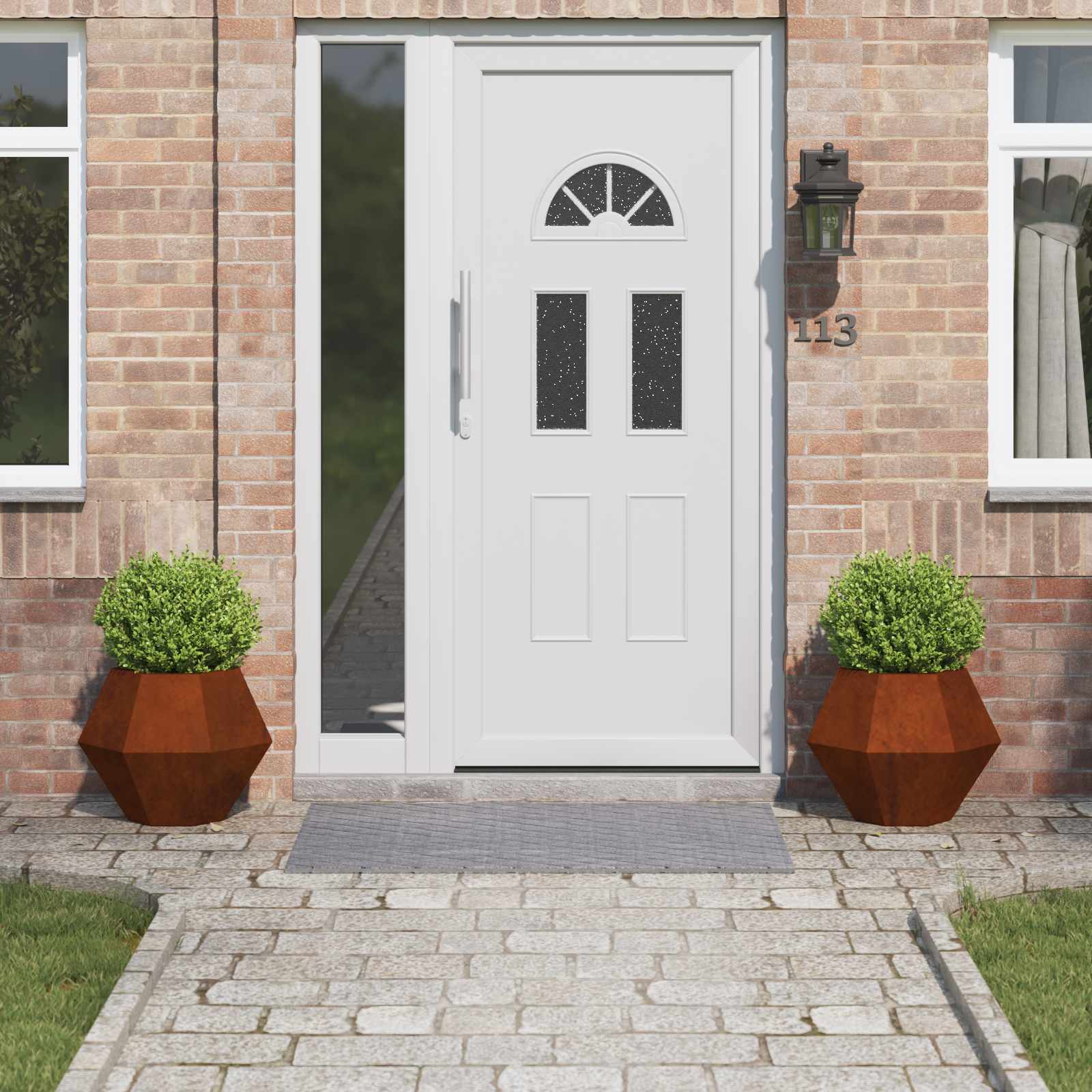 Fioriera 2 pcs Ruggine 50 x 50 x 40 cm 884065