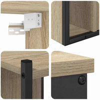 vidaXL Set di mobili per il bagno con lo scaffale 4 pcs rovere sonoma