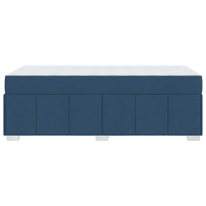 vidaXL Struttura del letto con materasso Blu 90 x 200 cm Tessuto