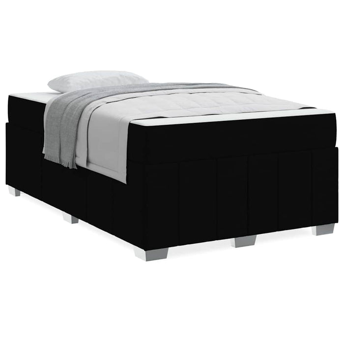 vidaXL Struttura del letto con materasso Nero 120 x 200 cm Tessuto