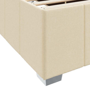 vidaXL Struttura del letto con materasso Crema 160 x 200 cm Tessuto