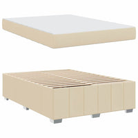 vidaXL Struttura del letto con materasso Crema 160 x 200 cm Tessuto