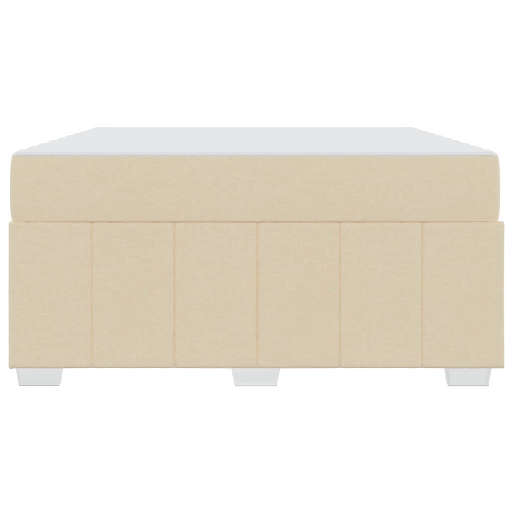 vidaXL Struttura del letto con materasso Crema 160 x 200 cm Tessuto