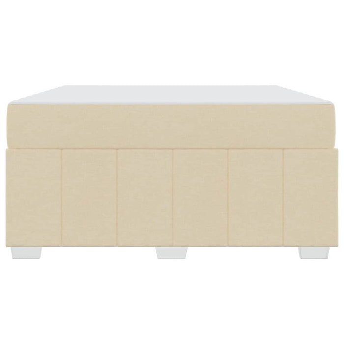 vidaXL Struttura del letto con materasso Crema 160 x 200 cm Tessuto