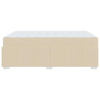 vidaXL Struttura del letto con materasso Crema 160 x 200 cm Tessuto