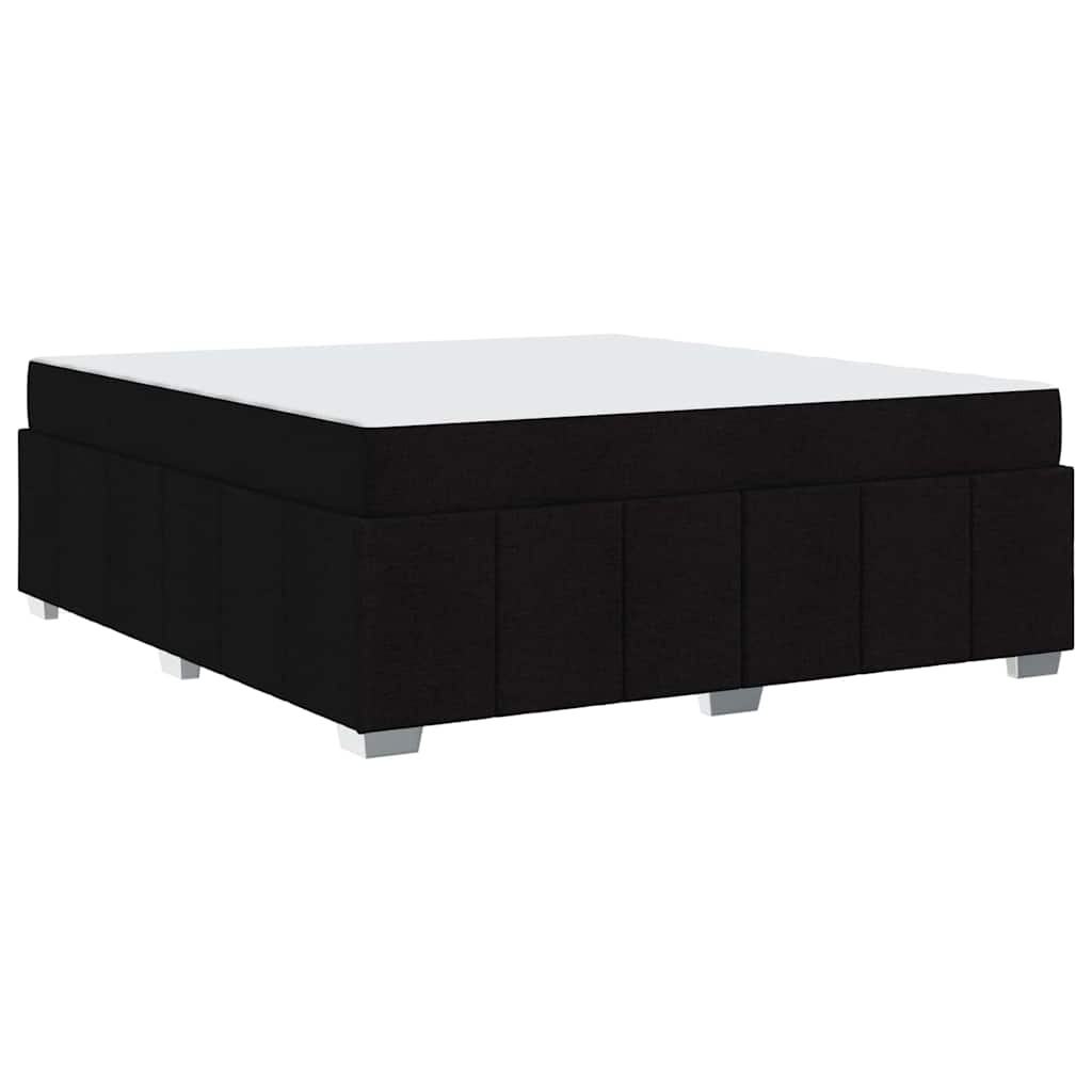 vidaXL Struttura del letto con materasso Nero 180 x 200 cm Tessuto