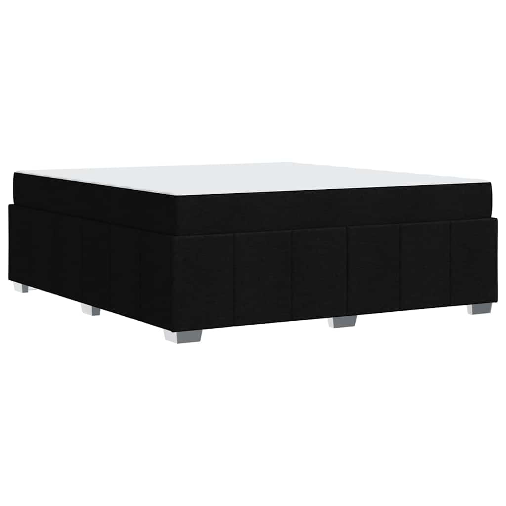 vidaXL Struttura del letto con materasso Nero 180 x 200 cm Tessuto