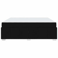 vidaXL Struttura del letto con materasso Nero 180 x 200 cm Tessuto