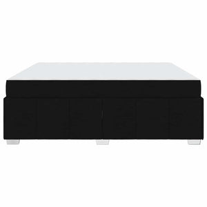 vidaXL Struttura del letto con materasso Nero 180 x 200 cm Tessuto