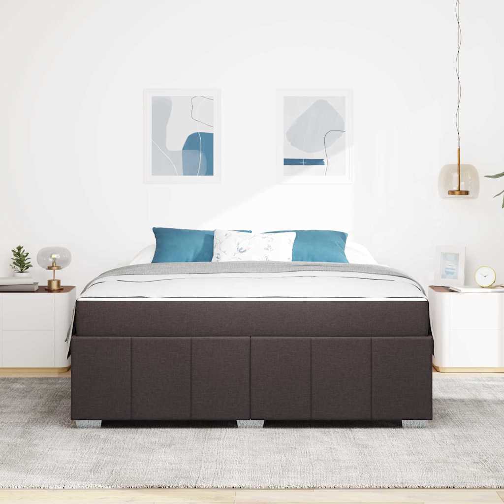 vidaXL Struttura del letto Marrone scuro 180 x 200 cm Tessuto