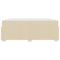 vidaXL Struttura del letto con materasso Crema 180 x 200 cm Tessuto