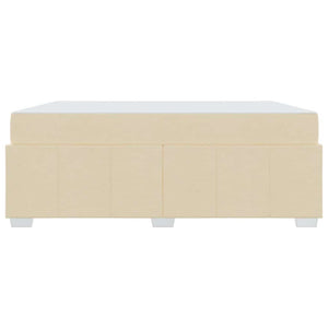 vidaXL Struttura del letto con materasso Crema 180 x 200 cm Tessuto