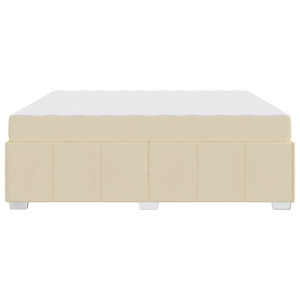 vidaXL Struttura del letto con materasso Crema 180 x 200 cm Tessuto