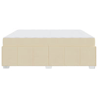 vidaXL Struttura del letto con materasso Crema 180 x 200 cm Tessuto
