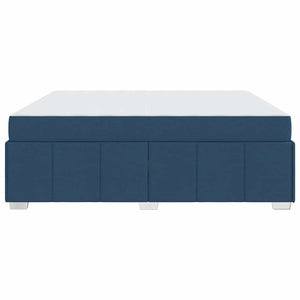 vidaXL Struttura del letto con materasso Blu 180 x 200 cm Tessuto
