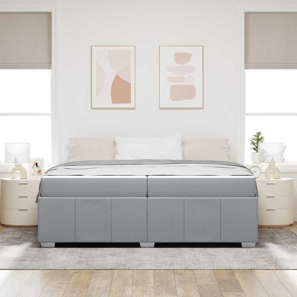 vidaXL Struttura del letto Grigio chiaro 200 x 200 cm Tessuto
