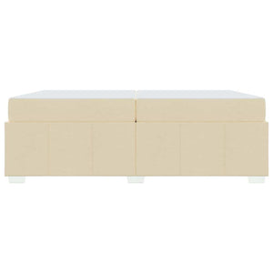 vidaXL Struttura del letto con materasso Crema 200 x 200 cm Tessuto