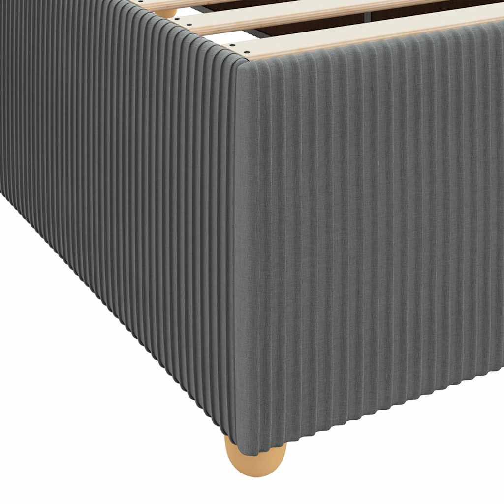 vidaXL Struttura letto con materasso Grigio scuro 80 x 200 cm Tessuto