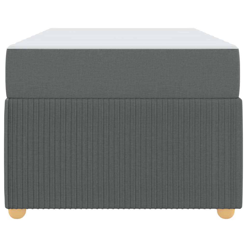 vidaXL Struttura letto con materasso Grigio scuro 80 x 200 cm Tessuto