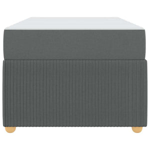 vidaXL Struttura letto con materasso Grigio scuro 80 x 200 cm Tessuto