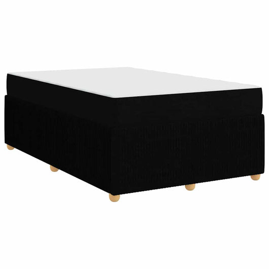 vidaXL Struttura letto con materasso Nero 120 x 190 cm Tessuto