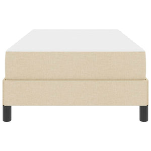 Letto a molle con materasso-Struttura Letto con Materasso Crema 90 x 190 cm Tessuto 840738