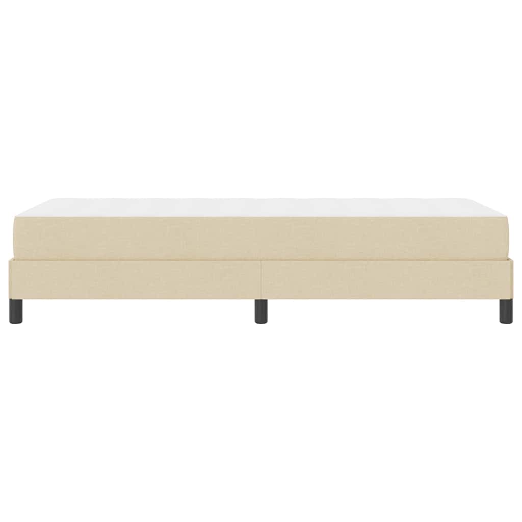 Letto a molle con materasso-Struttura Letto con Materasso Crema 90 x 190 cm Tessuto 840738