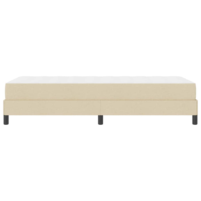 Letto a molle con materasso-Struttura Letto con Materasso Crema 90 x 190 cm Tessuto 840738