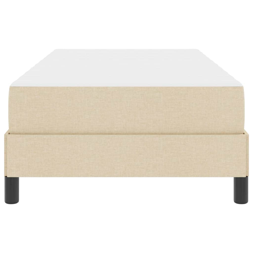 Letto a molle con materasso Crema 90 x 200 cm Tessuto 3398463