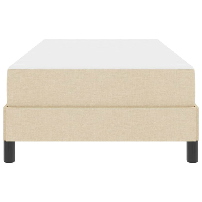 Letto a molle con materasso Crema 90 x 200 cm Tessuto 3398463