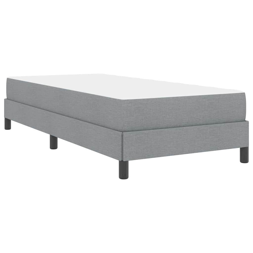 Letto a molle con materasso-Struttura Letto con Materasso Grigio chiaro 100 x 200 cm Tessuto 380737