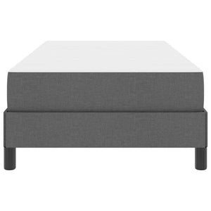 Letto a molle con materasso-Struttura Letto con Materasso Grigio scuro 100 x 200 cm Tessuto 490597