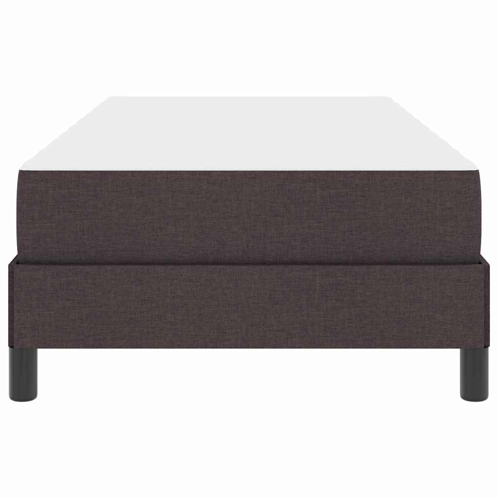 vidaXL Letto a molle con materasso Marrone scuro 100 x 200 cm Tessuto