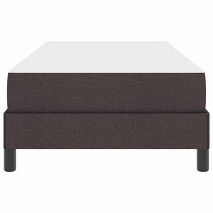 vidaXL Letto a molle con materasso Marrone scuro 100 x 200 cm Tessuto