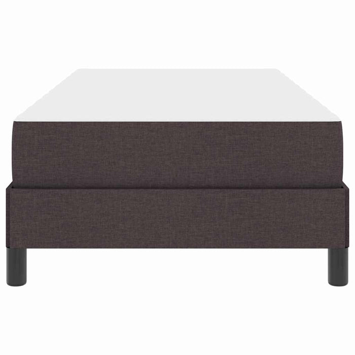 vidaXL Letto a molle con materasso Marrone scuro 100 x 200 cm Tessuto