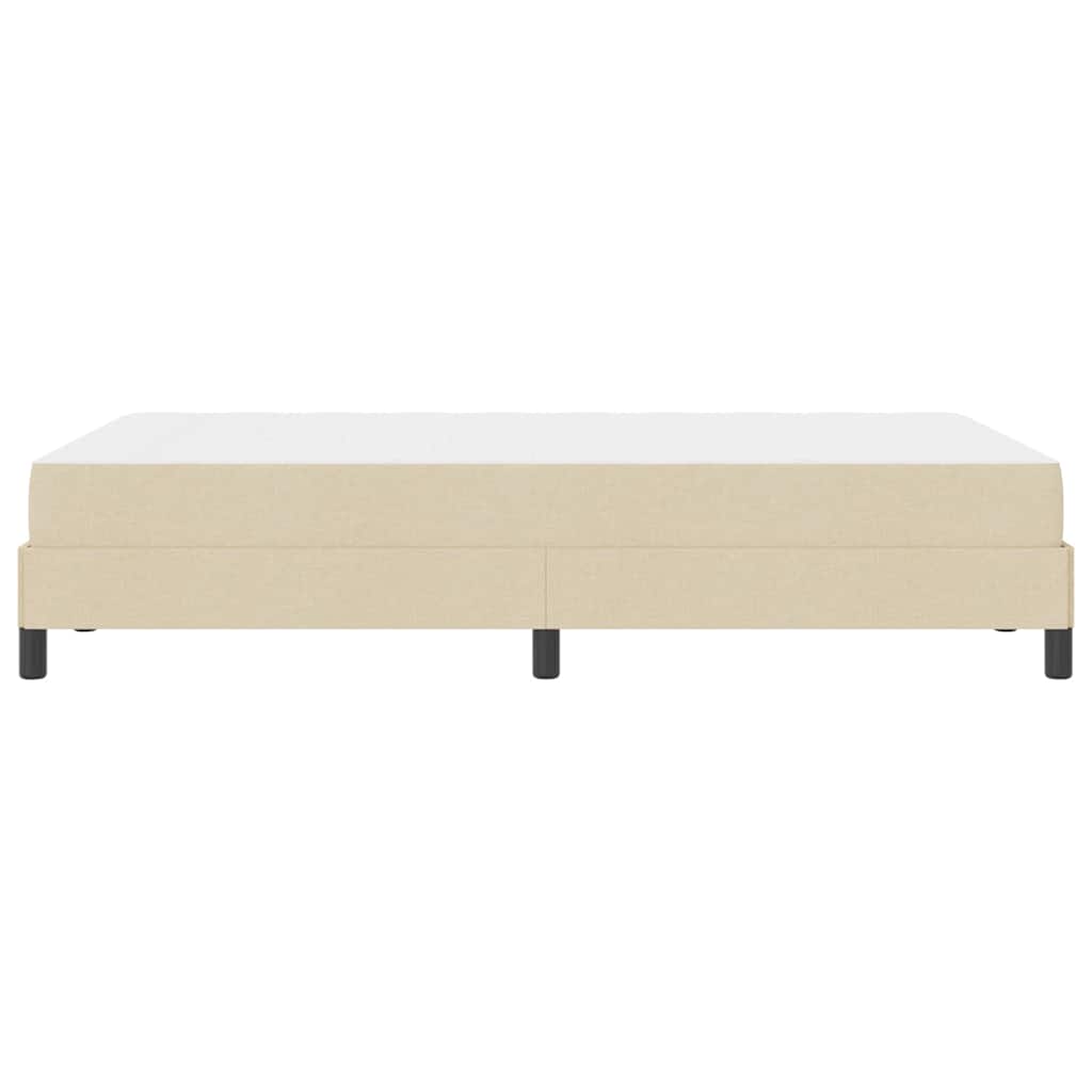 Letto a molle con materasso-Struttura Letto con Materasso Crema 120 x 190 cm Tessuto
