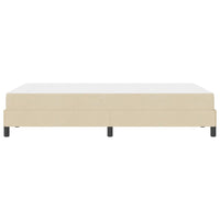 Letto a molle con materasso-Struttura Letto con Materasso Crema 120 x 190 cm Tessuto