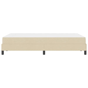 Letto a molle con materasso-Struttura Letto con Materasso Crema 120 x 190 cm Tessuto