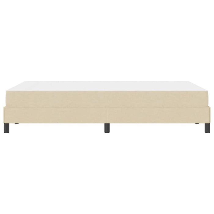 Letto a molle con materasso-Struttura Letto con Materasso Crema 120 x 190 cm Tessuto