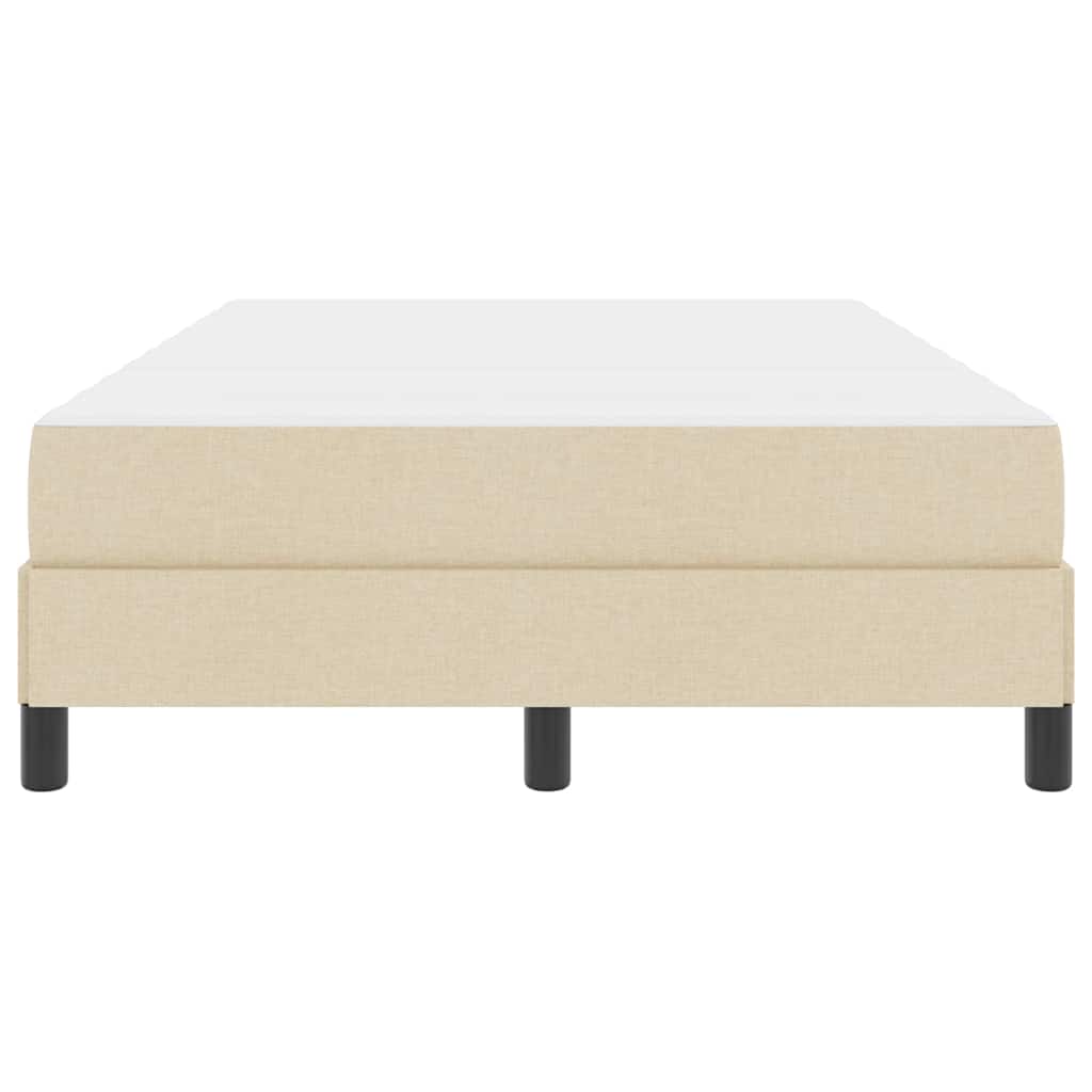 Letto a molle con materasso-Struttura Letto con Materasso Crema 120 x 200 cm Tessuto